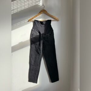 Old Navy Black Maternity Full-Panel OG Straight Jeans